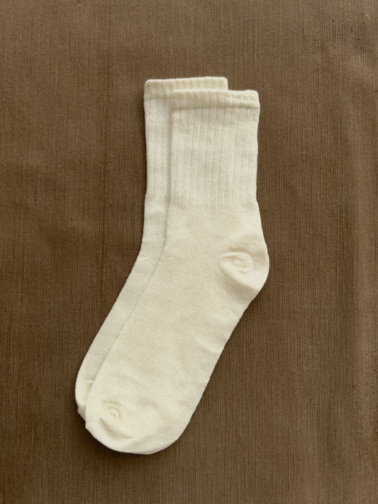 Tanj Crew Socks - Butter Yellow