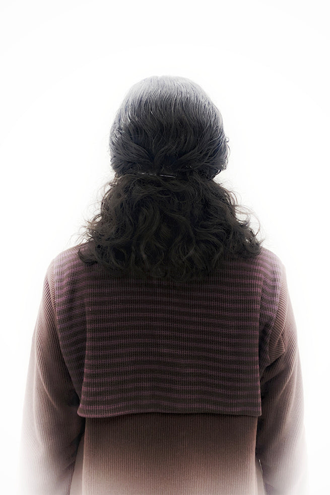 Umber slim fit thermal knit suit.