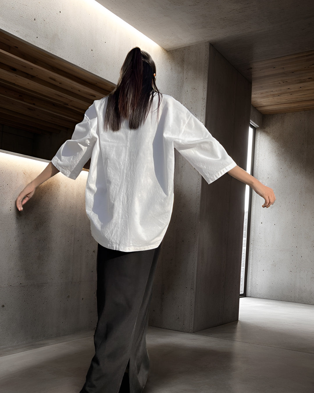 White paper classic shirt.