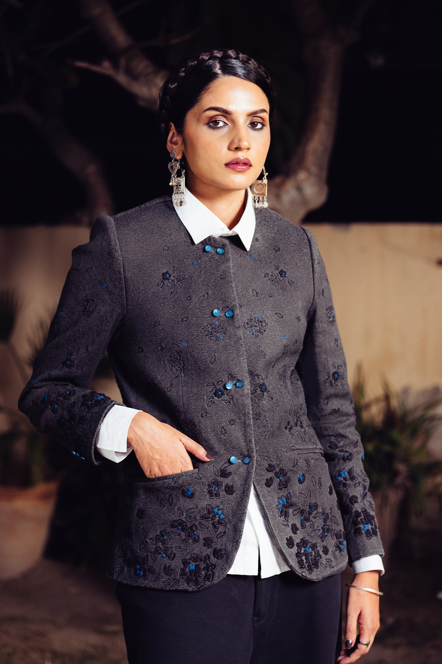 Shab Hand Appliqued Jacket