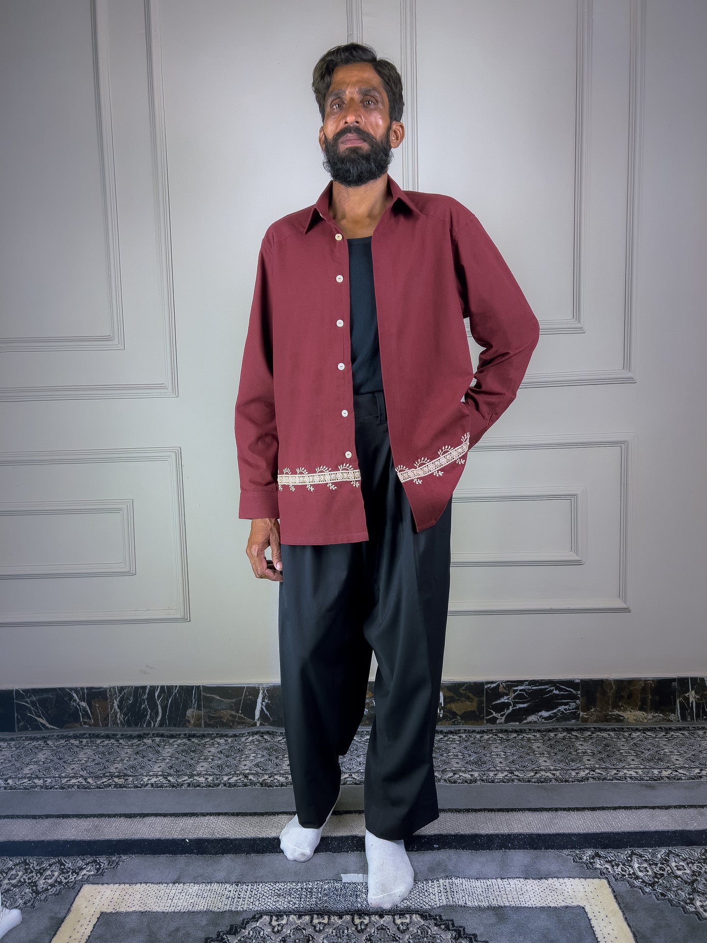 Aatish Mirror Work Shirt