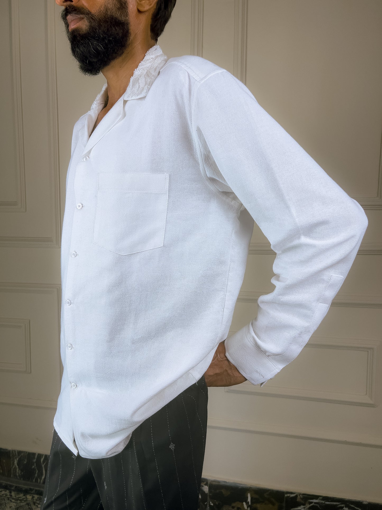 Sepi Camp Collar Embroidered Shirt