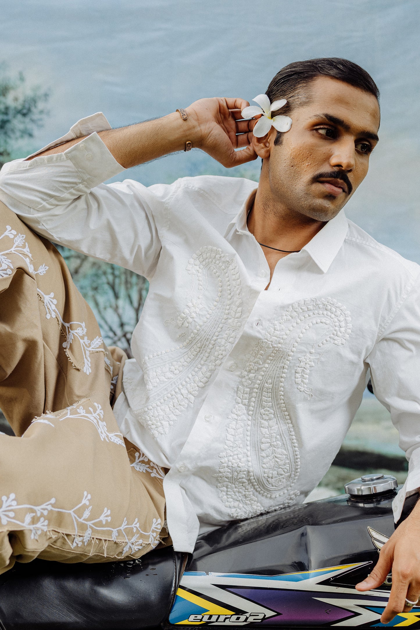 Moti Hand Appliqued Shirt