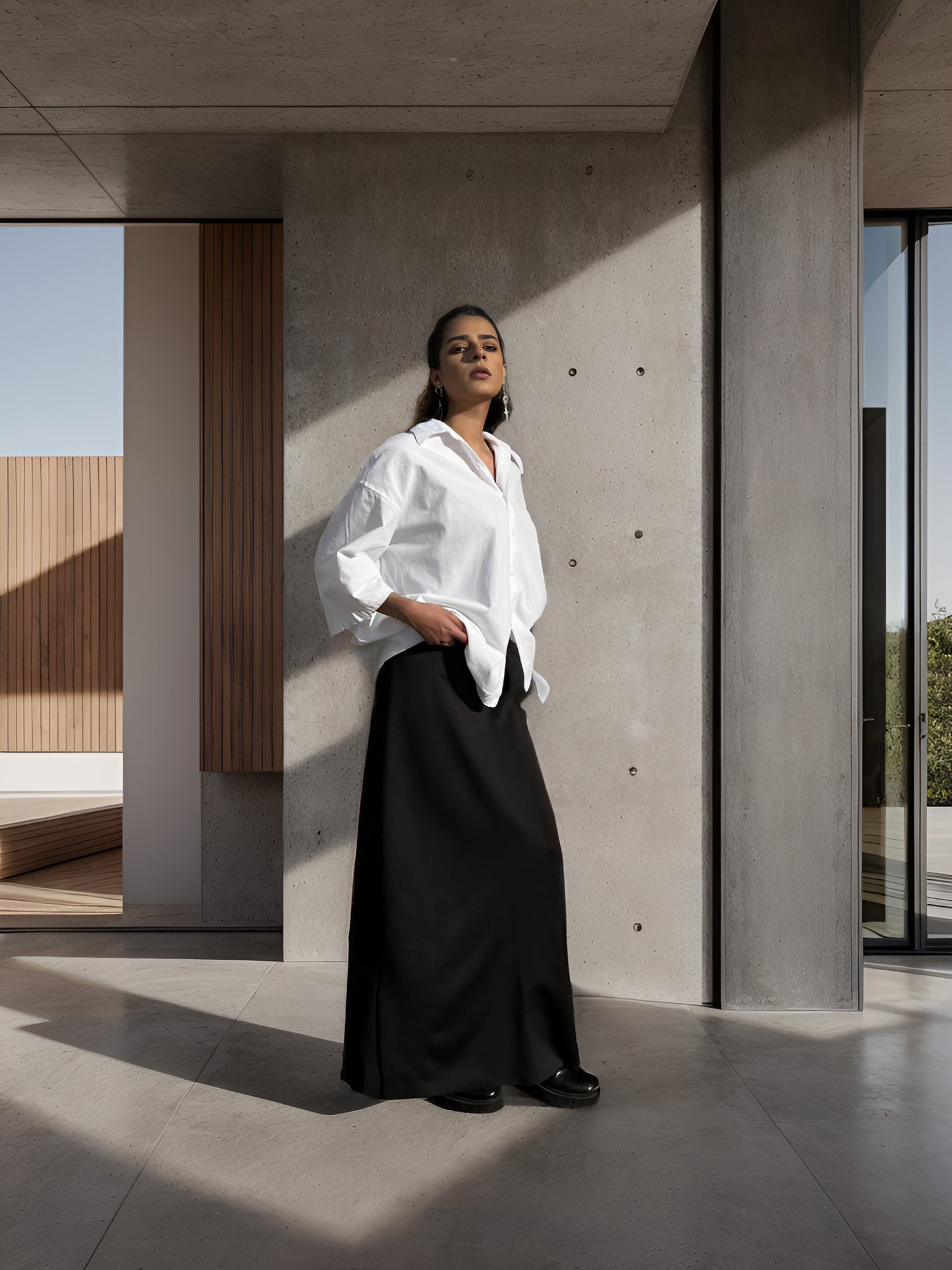 White paper classic shirt.