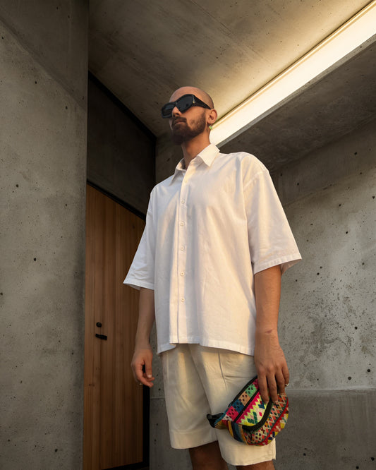 White paper classic shirt.