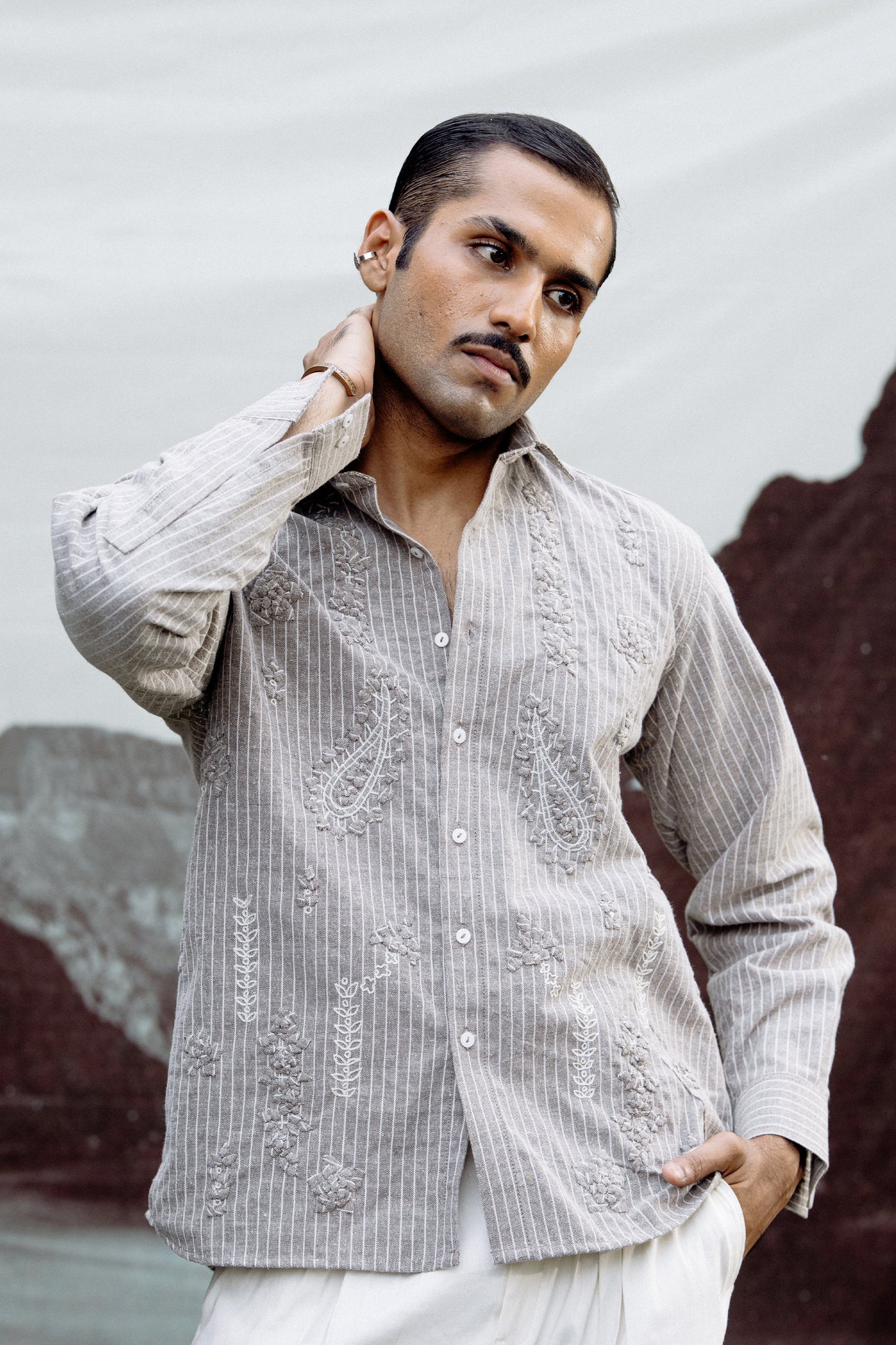 Sandesh Hand Appliqued Shirt