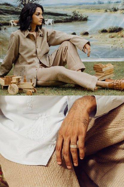 Kasaya Textured Pants