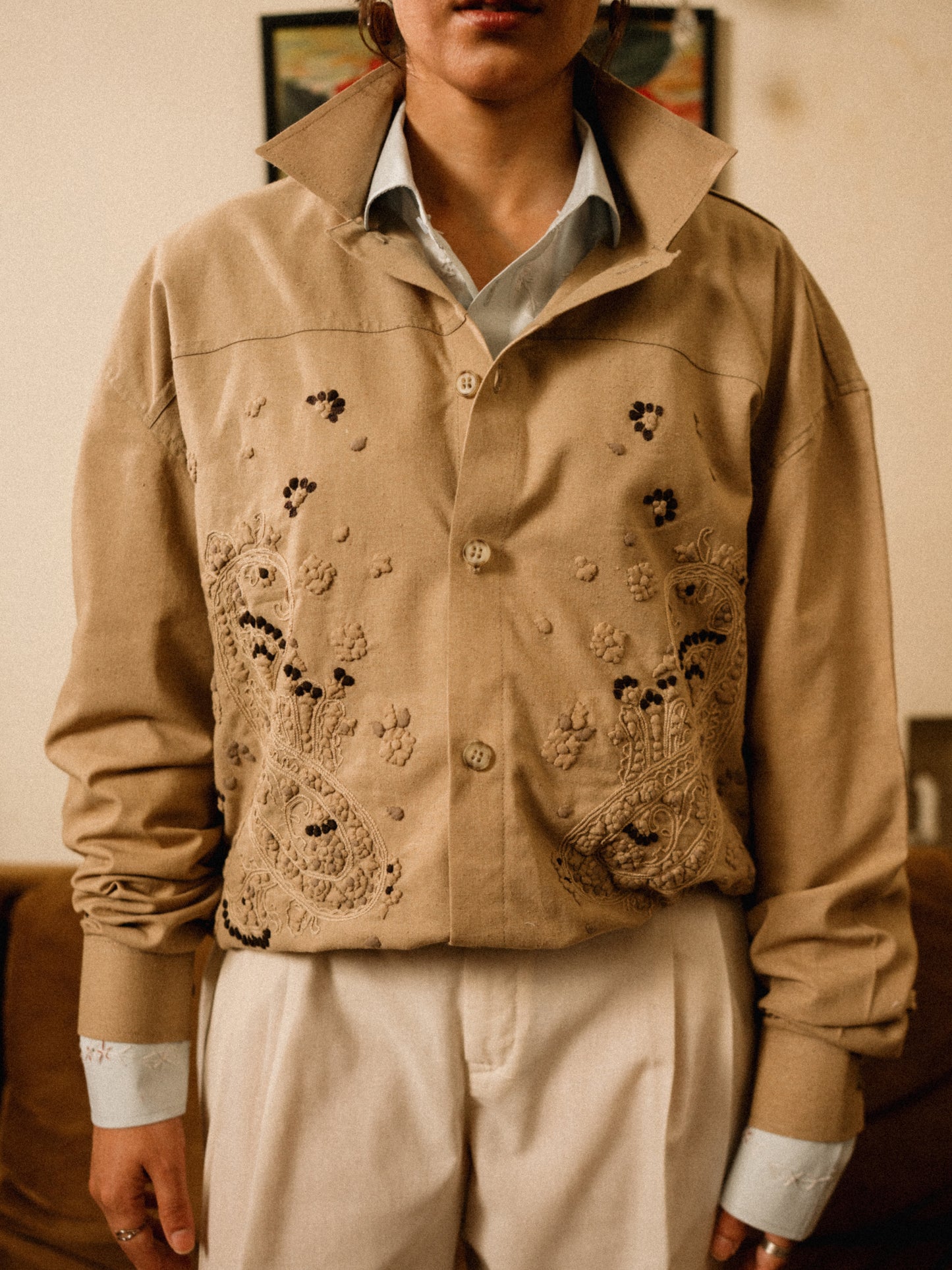 Dharani Hand Appliqued Shacket