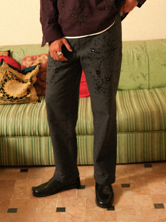 Nirman Mirror Embroidery Pants