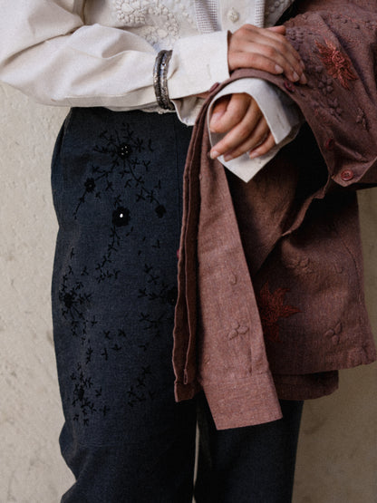 Nirman Mirror Embroidery Pants
