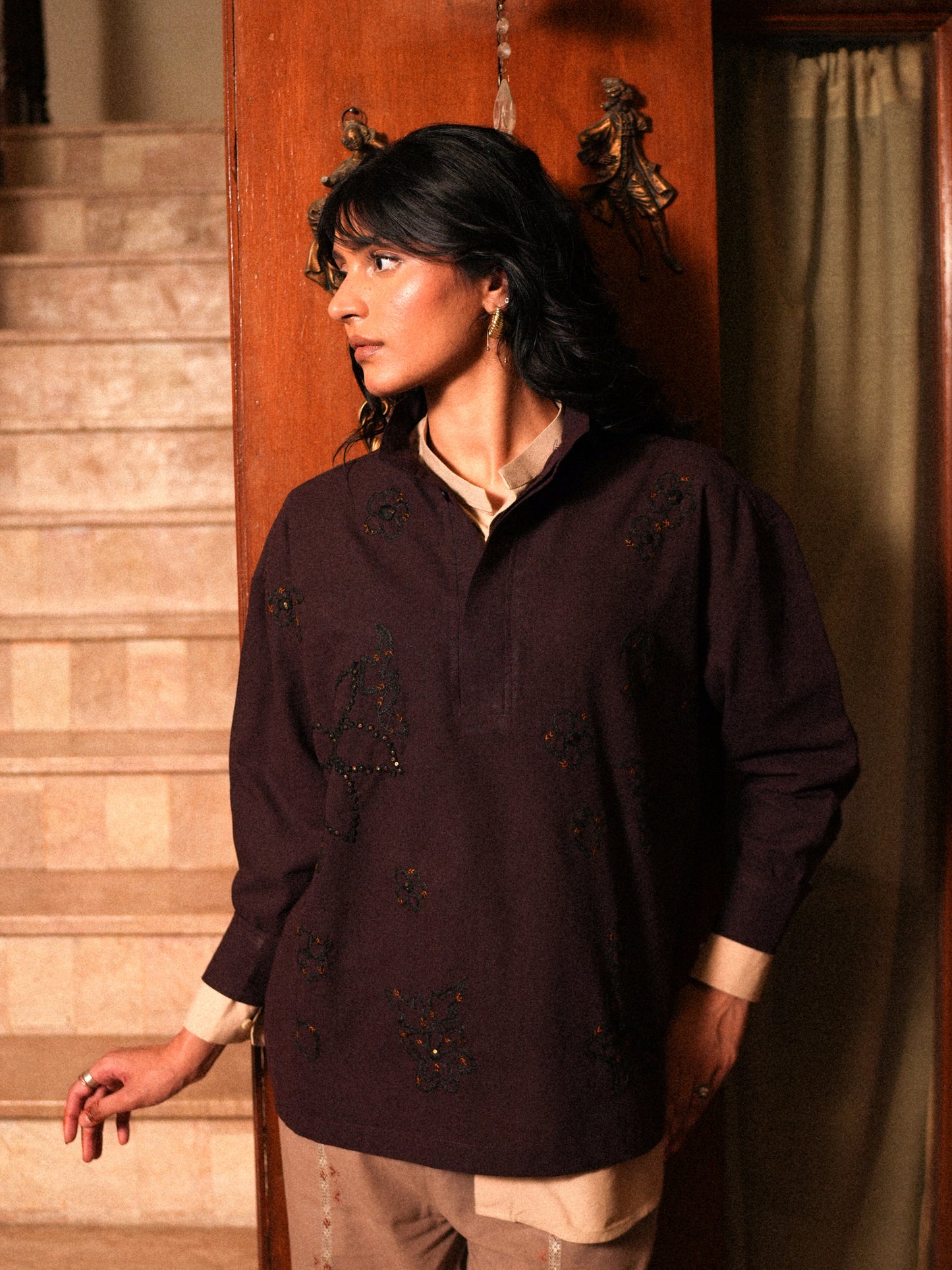 Nisha Hand Embroidered Shacket