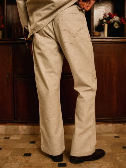 Sajilo Embroidered Linen Denim Pants