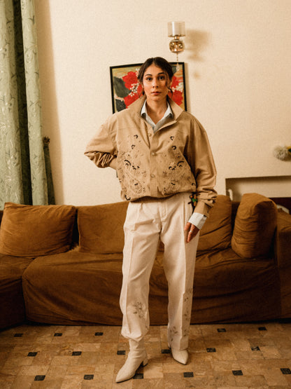 Shwet Hand Embroidered Pants