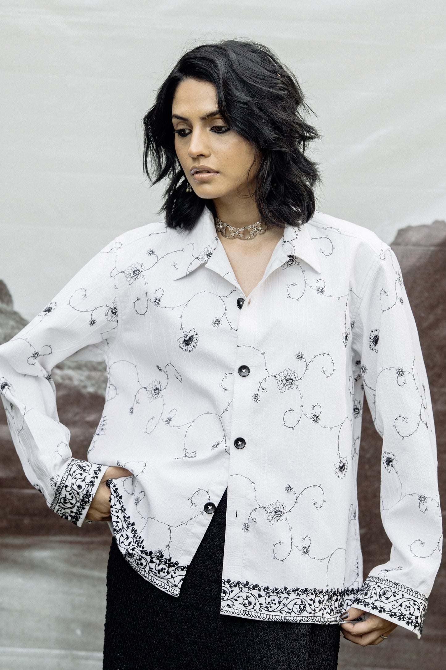 Darshen Hand Embroidered Shacket