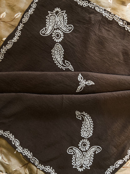 Mushk Hand Embroidered Bandana