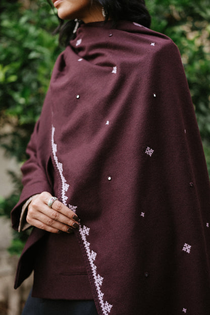 Tawus Hand Embroidered Scarf Jacket