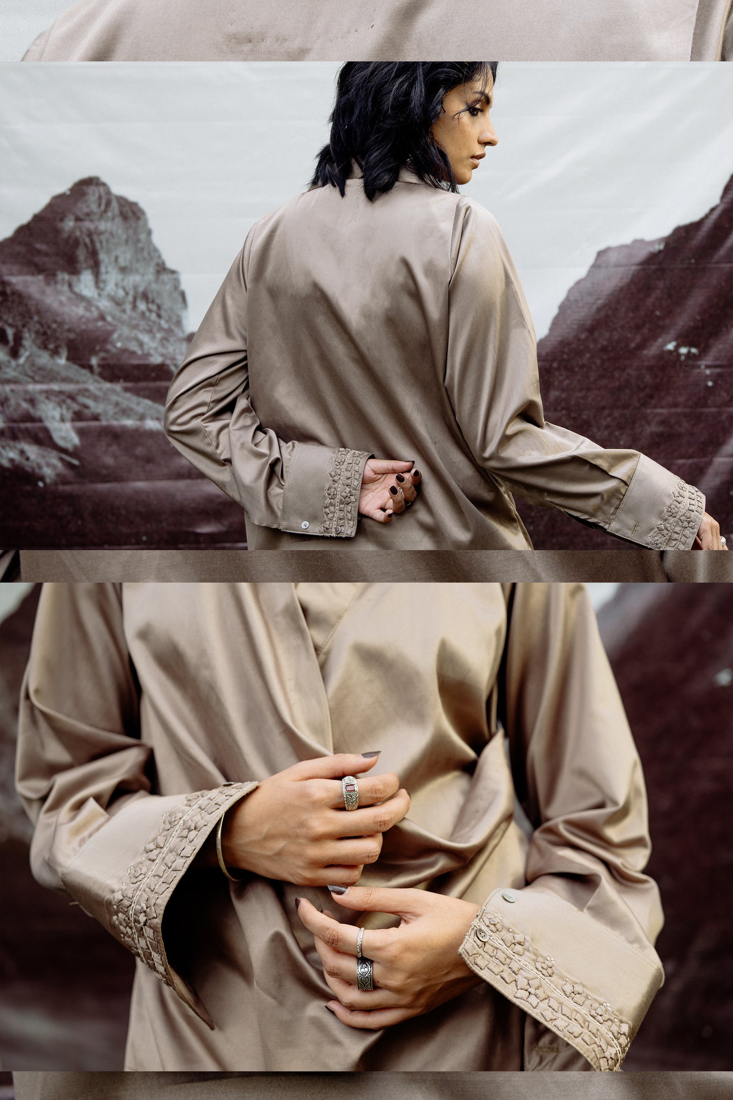 Sonh Hand Appliqued Draped Shirt