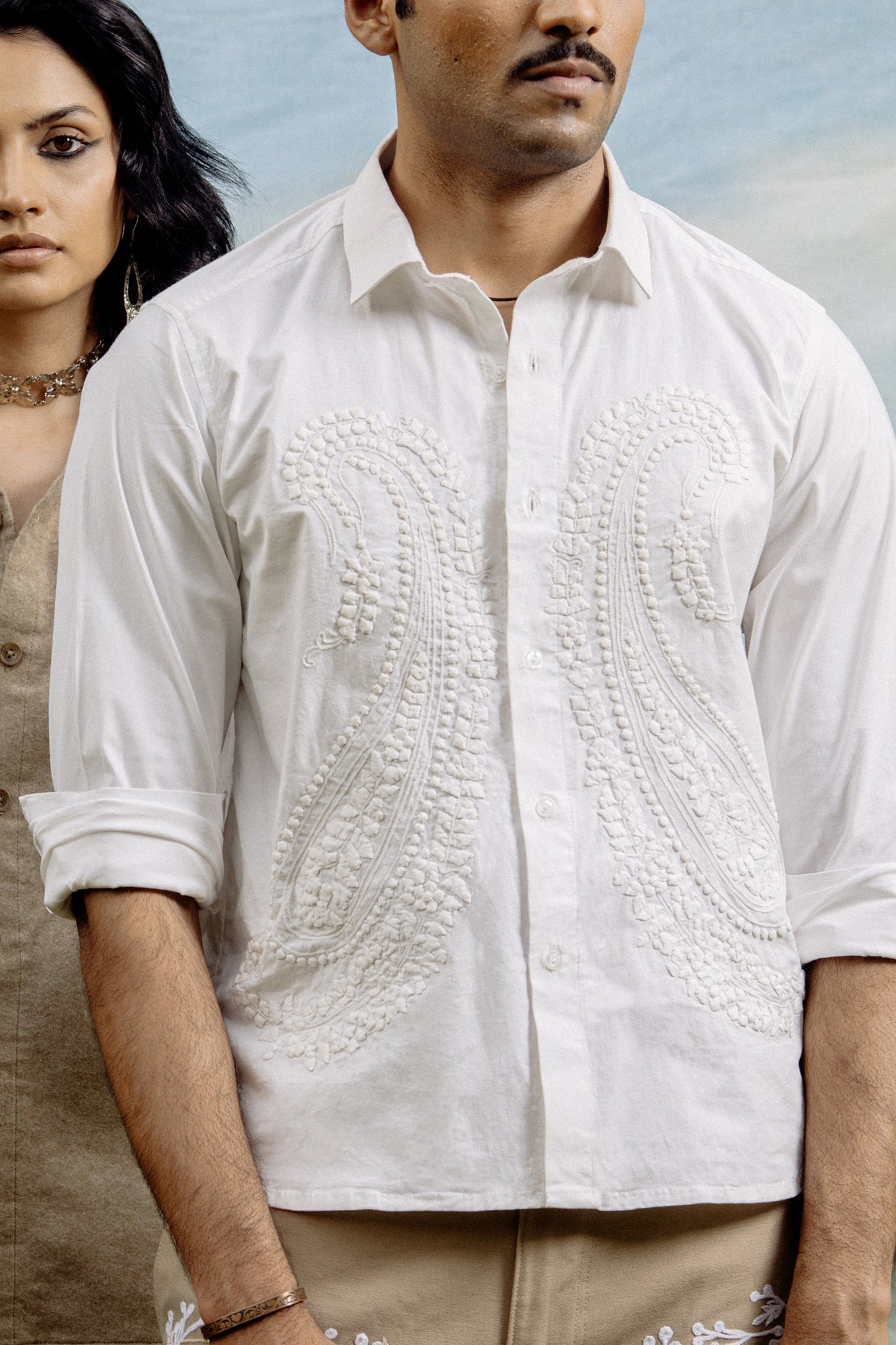 Moti Hand Appliqued Shirt